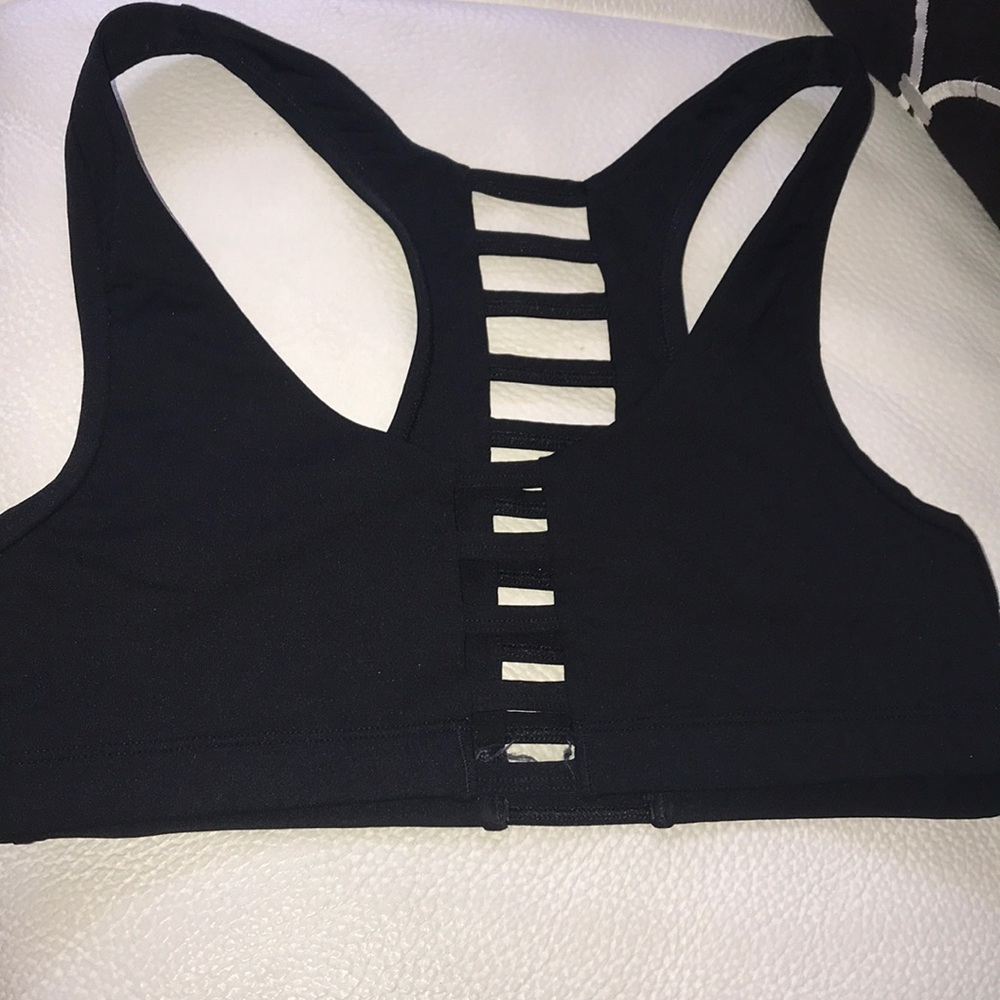 Pink sports bra